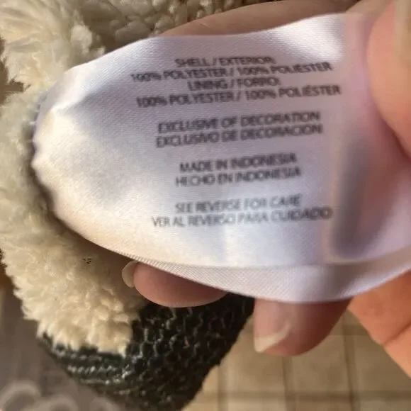 ORVIS Sherpa Lined Fleece 1/4 Zip Pullover Sweater Black & White Men's XL Tweed - Picture 12 of 13